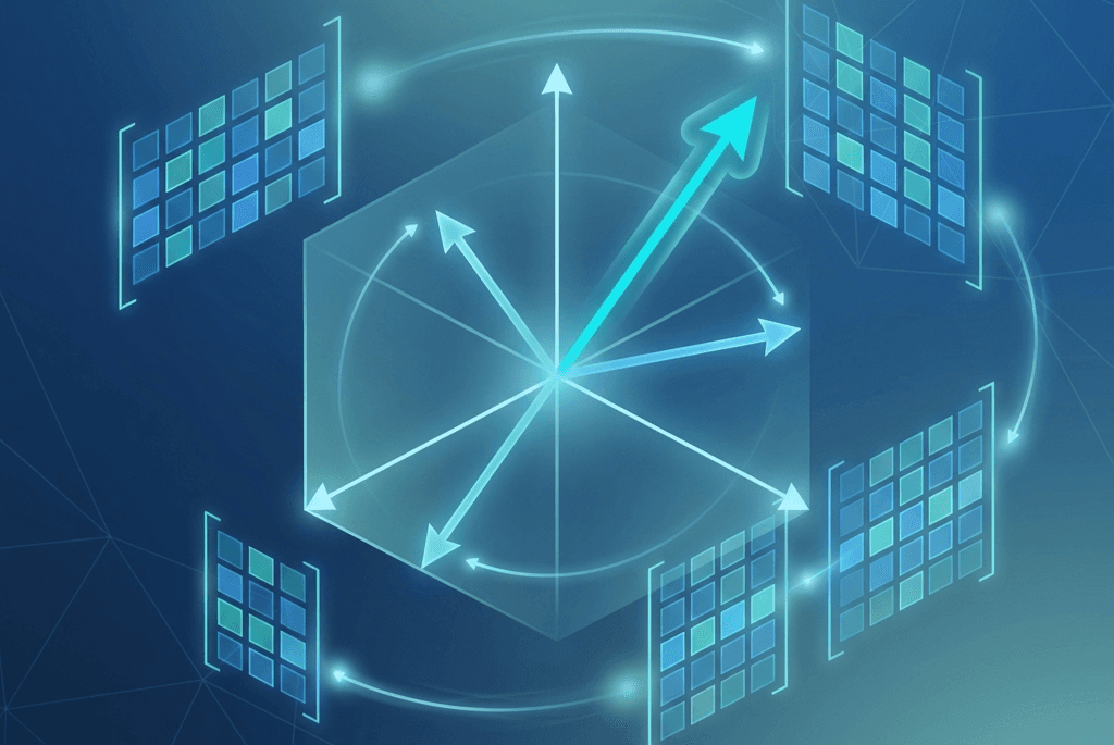 Linear algebra visualization with vectors and matrices
