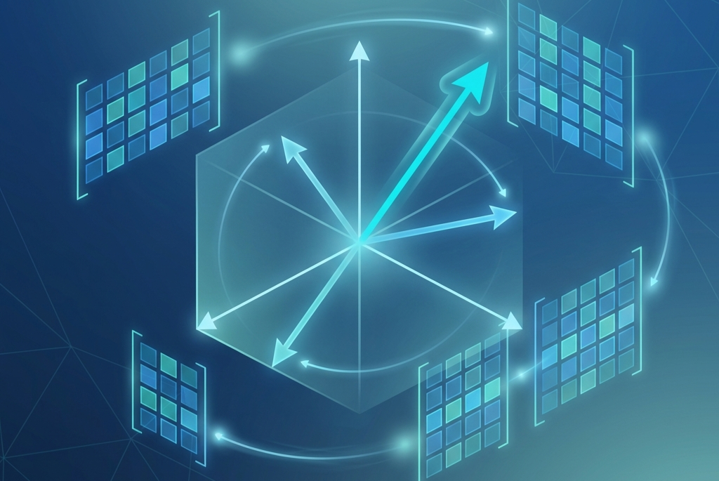 Linear algebra visualization with vectors and matrices