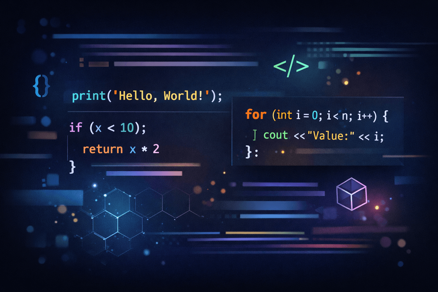 Abstract programming illustration