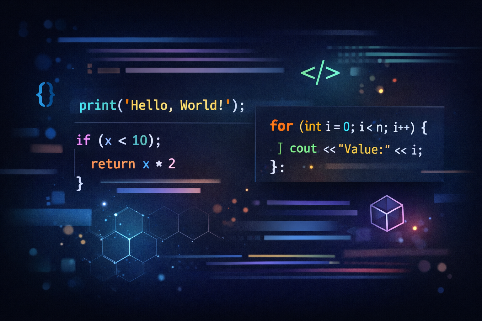 Abstract programming illustration