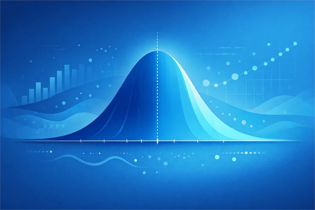 Online tutoring in statistics with a normal distribution illustration